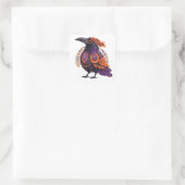 Halloween Crow Alebrije Vierkante Sticker (Tas)