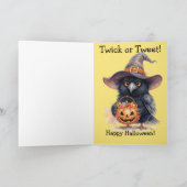 Halloween Crow, de grap van Halloween Kaart (Binnen)
