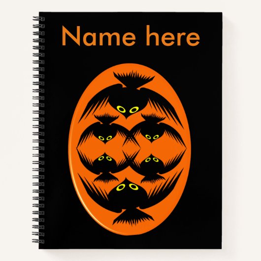 Halloween Crows Carnet Spiral (Devant)
