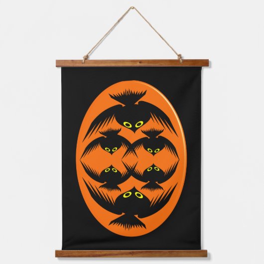 Halloween Crows Hangend Wandkleed (Voorkant)