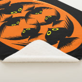Halloween Crows Sherpa Blanket Sherpa Deken (3/4)