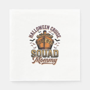 Halloween Cruise Moeder Vintage Schip Squad Ontwer Servet