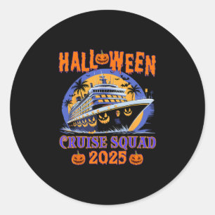 Halloween Cruise Squad 2025 Griezelen Pompoen Crui Ronde Sticker