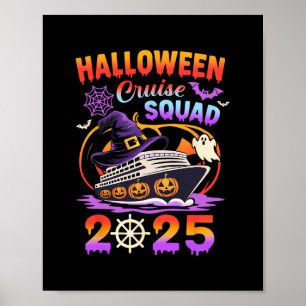 Halloween Cruise Squad 2025 Griezelige Pompoen Vak Poster