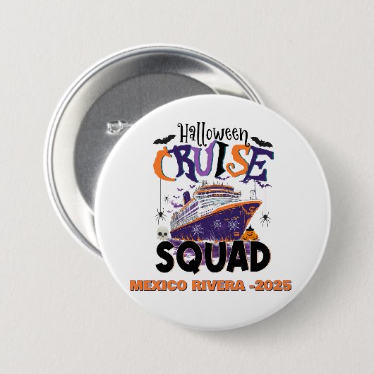 Halloween Cruise Squad Custom Ronde Button 7,6 Cm (Voorkant /achterkant)