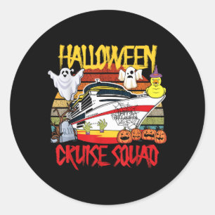 Halloween Cruise Squad Rubber Duck Jacht Schip Ronde Sticker