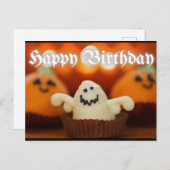 Halloween Cupcake Birthday Briefkaart (Voorkant / Achterkant)