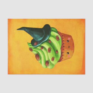 Halloween Cupcake vol kleine spinnen Tissuepapier