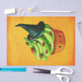 Halloween Cupcake vol kleine spinnen Tissuepapier (Craft)