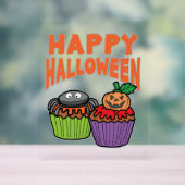 Halloween cupcakes acryl bord (Neutraal)