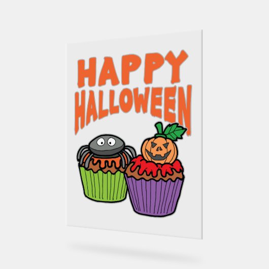Halloween cupcakes acryl bord (Hoek)