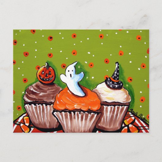Halloween Cupcakes Briefkaarten (Voorkant)