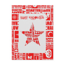 Halloween Custom Cool Whimsical Typography Rood