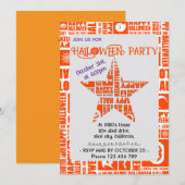 Halloween Custom Cool Whimsical Typography Sinaasa Kaart (Voorkant / Achterkant)
