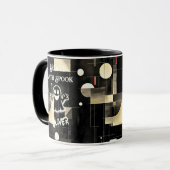 Halloween Custom - Gebrouwen met Spook Ghost Black Mok (Voorkant links)