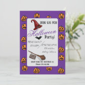 Halloween Custom grillig Grappig Modern Paarse Kaart (Staand voorkant)