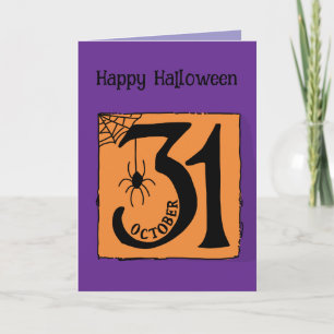 Halloween Custom grillig Grappig Modern Paarse Kaart