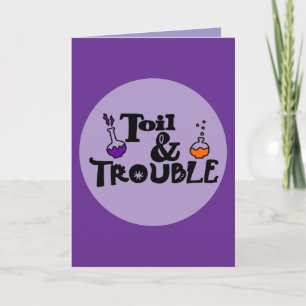 Halloween Custom grillig Grappig Modern Paarse Kaart
