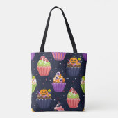 Halloween Custom Treat & Snoep Canvas tas (Achterkant)