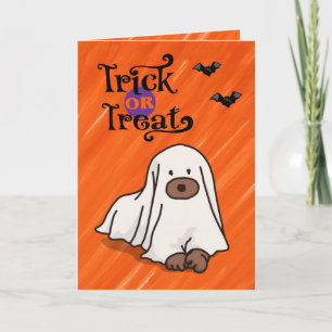 Halloween Custom Whimsical Funny Modern sinaasappe Kaart
