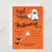 Halloween Custom Whimsical Funny Modern sinaasappe Kaart (Voorkant)