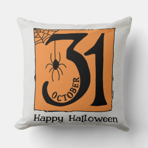 Halloween Custom Whimsical Funny Oct.31 Sinaasappe Kussen