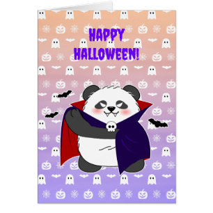 Halloween Cute Baby Panda Dracula Vampire