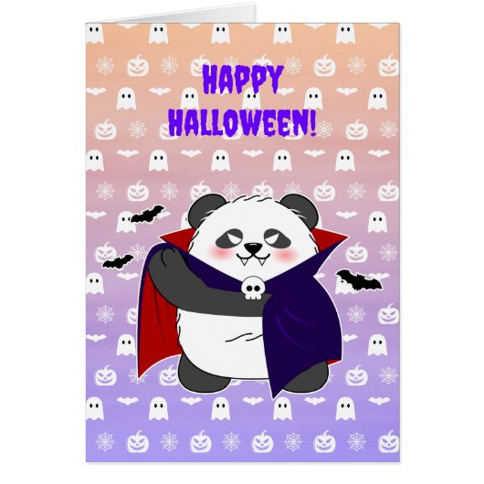 Halloween Cute Baby Panda Dracula Vampire (Devant)