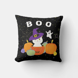 Halloween Cute Cat in Witch Pet Kussen