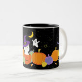 Halloween Cute Cat in Witch Pet Mok (Voorkant rechts)