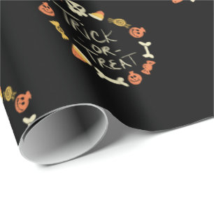 Halloween Cute Chalkboard Gedekte Patroon Cadeaupapier