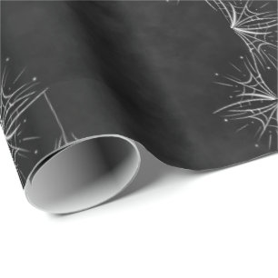 Halloween Cute Chalkboard Spider Threattern Cadeaupapier