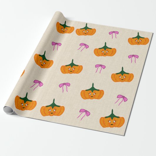 Halloween cute design, cadeaupapier (Uitgerold)