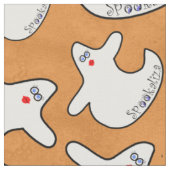 Halloween Cute Diva Ghost Random Pattern Sinaasapp Stof (Close Up)