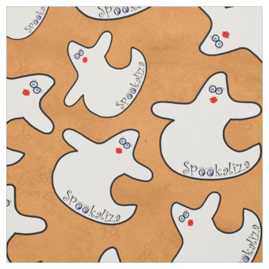 Halloween Cute Diva Ghost Random Pattern Sinaasapp Stof (Swatch)