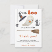 Halloween Cute Ghost merci baby shower (Devant)