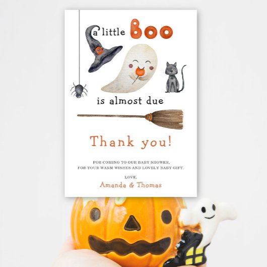 Halloween Cute Ghost merci baby shower