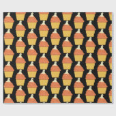 Halloween Cute Ghost op Cupcakes Cadeaupapier (Vlak)