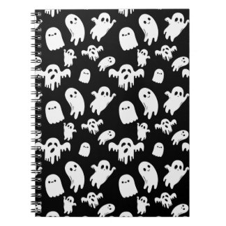 Halloween Cute Ghost Pattern Notitieboek