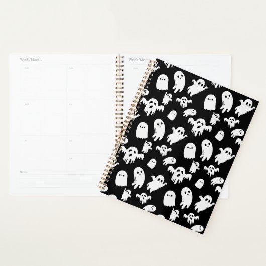 Halloween Cute Ghost Pattern Planner (Display)
