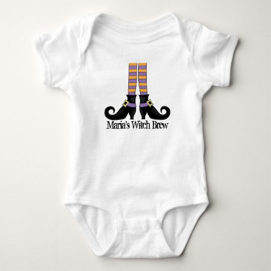 Halloween Cute Heks Gril Schoeisel Grappig Romper (Voorkant)
