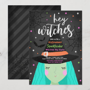 Halloween Cute Hey Witches Halloween Tea Party Kaart