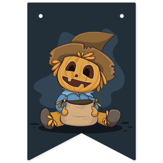 Halloween Cute Jack O' Lantern Vlaggetjes (Tweede vlag)