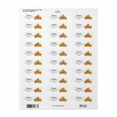 Halloween Cute Jack O'lantern Return Address Etiket (Full Sheet)
