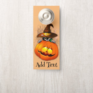 Halloween Cute Kat Witch en Pumpkin Friend