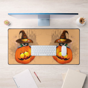 Halloween Cute Kat Witch en Pumpkin Friend Bureaumat
