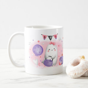 Halloween Cute Little Boo Pink Coffee Mug