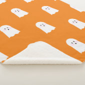 Halloween Cute Little Ghost Boy's Sherpa Deken (3/4)