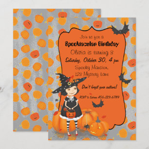 Halloween Cute Little Witch Kaart