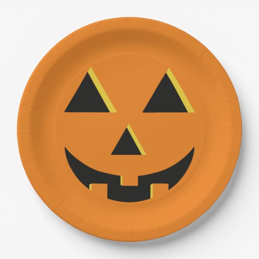 Halloween Cute Pumpkin Jack-O-Lantern Bord (Voorkant)